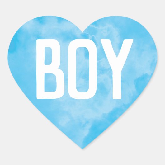 Blue Boy Baby Geslacht onthullen Smoke Bomb Party Hart Sticker (Voorkant)