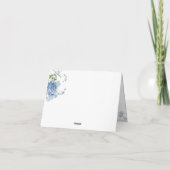 Blue Boy Baby in Bloom Baby shower Dank je kaart (Achterkant)