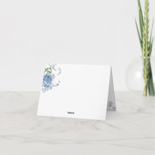 Blue Boy Baby in Bloom Baby shower Dank je kaart (Achterkant)