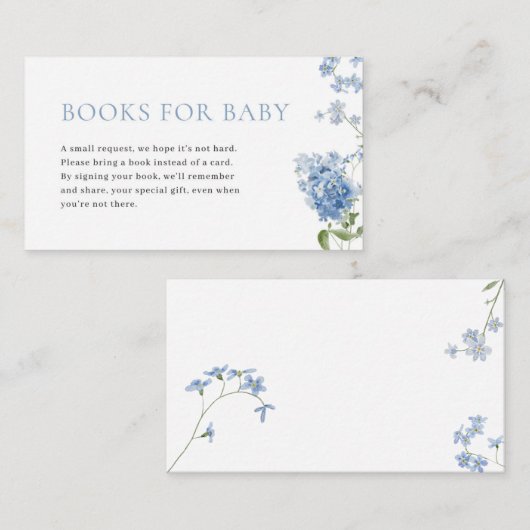 Blue Boy Baby in Bloom Douche Boeken voor Baby Kaa Plaatskaartje (Voorkant / Achterkant)