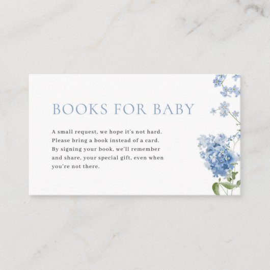Blue Boy Baby in Bloom Douche Boeken voor Baby Kaa Plaatskaartje (Voorkant)