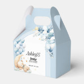 Blue Boy Baby shower Beren en ballonnen Favor Box Bedankdoosjes (Achterkant)