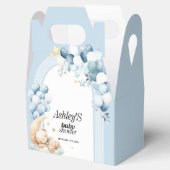 Blue Boy Baby shower Beren en ballonnen Favor Box Bedankdoosjes (Geopend)