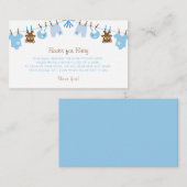 Blue Boy Baby shower Books for Baby Informatiekaartje (Voorkant / Achterkant)