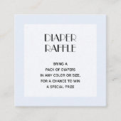 Blue Boy Baby shower Diaper Raffle Informatiekaartje (Voorkant)