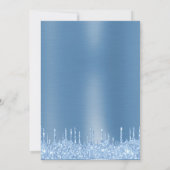 Blue Boy Baby shower Glitter Drip Baby Feet Invita Kaart (Achterkant)