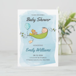 Blue Boy Baby shower, het is een Baby shower Kaart