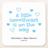 Blue Boy Baby shower Kartonnen Onderzetters (Voorkant)