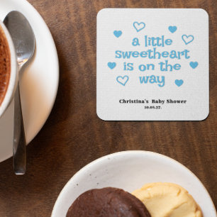 Blue Boy Baby shower Kartonnen Onderzetters