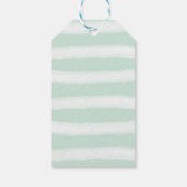 Blue Boy baby shower labels met blozende bloemen Cadeaulabel (Achterkant)