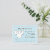 Blue Boy Baby shower Luier Raffle Ticket Insert Informatiekaartje (Staand voorkant)