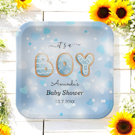 Blue Boy Baby shower Papier Bord