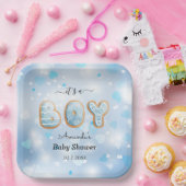 Blue Boy Baby shower Papier Bord (Feest)