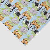 Blue Boy Baby shower Schattigee Safari Oerwoud Die Tissuepapier (Detail)