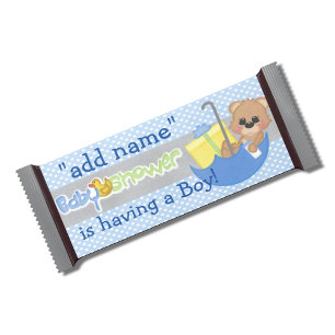 Blue Boy Baby shower Snoep Bar Wrapper Party Favor Notitieblok