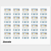 Blue Boy Baby shower Vierkante Sticker (Vel)