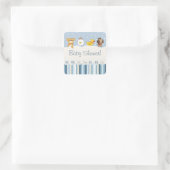 Blue Boy Baby shower Vierkante Sticker (Tas)