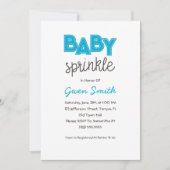 Blue Boy Baby Sprinkle Invitation Kaart (Voorkant)