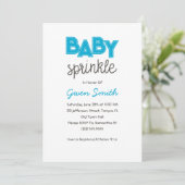 Blue Boy Baby Sprinkle Invitation Kaart (Staand voorkant)