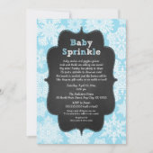 Blue Boy Baby Sprinkle sneeuwflake winter nodigt Kaart (Voorkant)