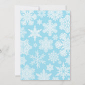 Blue Boy Baby Sprinkle sneeuwflake winter nodigt Kaart (Achterkant)