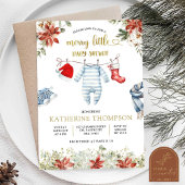Blue Boy Babykleding Kerst Baby shower Kaart