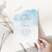 Blue Boy Baptism nodigt uit. Eerste Heilige Commun Kaart