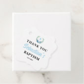 Blue Boy Baptism Square Bedankjes Labels (In situ)