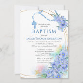 Blue Boy Baptism Uitnodiging (Voorkant)