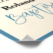 Blue Boy Baptism Welcome Sign Poster (Hoek)