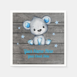 Blue Boy Beer Napkins Baby shower Birthday Servet