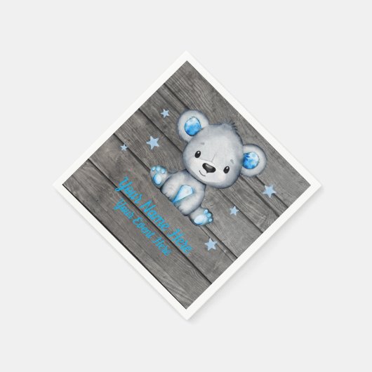Blue Boy Beer Napkins Baby shower Birthday Servet (Hoek)