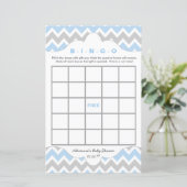 Blue BOY Bingo purse baby shower TWEE GAME SET (Staand voorkant)