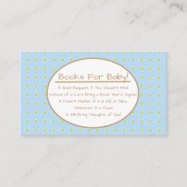 Blue Boy Bird Baby shower Boek aanvragen Invoegen Informatiekaartje