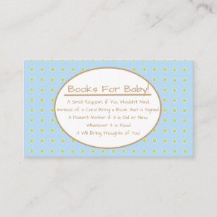 Blue Boy Bird Baby shower Boek aanvragen Invoegen Informatiekaartje