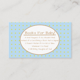 Blue Boy Bird Baby shower Boek aanvragen Invoegen Informatiekaartje