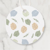 Blue Boy Boho Dinosaurus Verjaardag Bedankjes Labels (Achterkant)