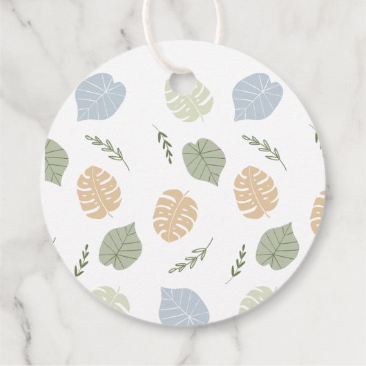 Blue Boy Boho Dinosaurus Verjaardag Bedankjes Labels (Achterkant)