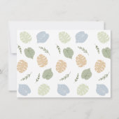 Blue Boy Boho Dinosaurus Verjaardag Bedankkaart (Achterkant)