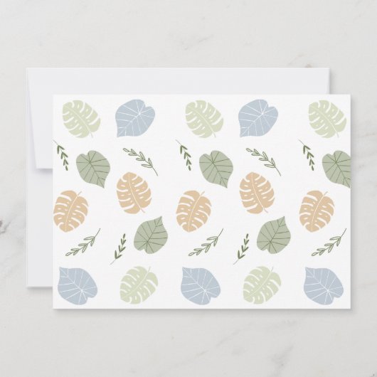 Blue Boy Boho Dinosaurus Verjaardag Bedankkaart (Achterkant)