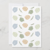 Blue Boy Boho Dinosaurus Verjaardag Kaart (Achterkant)