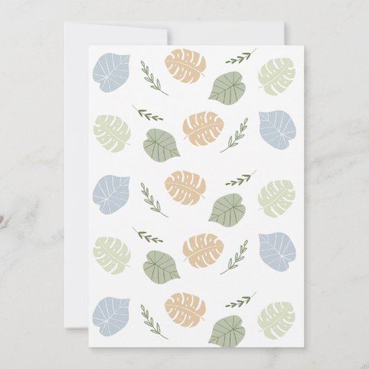 Blue Boy Boho Dinosaurus Verjaardag Kaart (Achterkant)