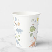 Blue Boy Boho Dinosaurus Verjaardag Papieren Bekers (Rechts)