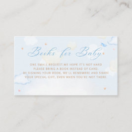 Blue Boy Boho Teddy Bear Balloon Boeken voor Baby Informatiekaartje