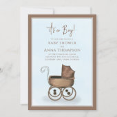 Blue Boy  Carriage QR Code Social Media Kaart (Voorkant)