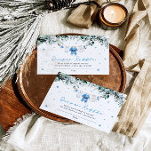 Blue Boy Christmas Santa Baby shower Luier Raffle Informatiekaartje