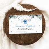 Blue Boy Christmas Santa Baby shower Luier Raffle Informatiekaartje