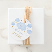 Blue Boy Cloud Stars Baby Sprinkle Bedankjes Labels (In situ)