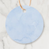 Blue Boy Cloud Stars Baby Sprinkle Bedankjes Labels (Achterkant)