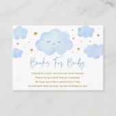 Blue Boy Cloud Stars Baby Sprinkle Book Request Informatiekaartje (Voorkant)